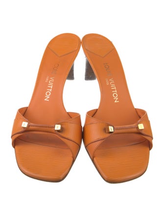 Louis Vuitton LV Monogram Leather Slides