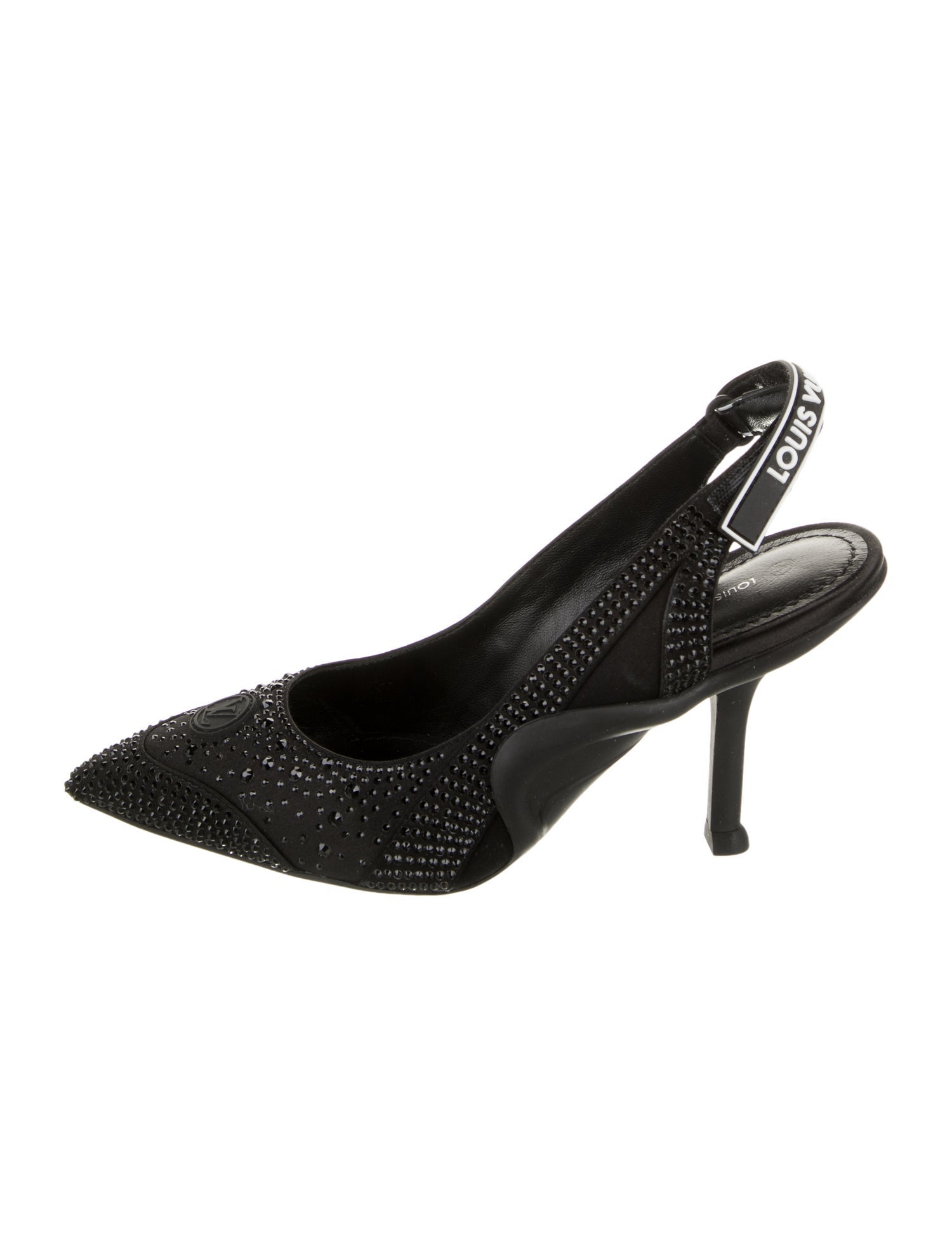 Louis Vuitton LV Monogram Crystal Slingback Pumps