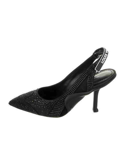 Louis Vuitton LV Monogram Crystal Slingback Pumps