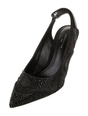 Louis Vuitton LV Monogram Crystal Slingback Pumps