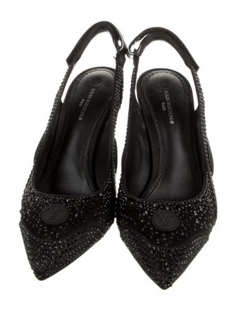 Louis Vuitton LV Monogram Crystal Slingback Pumps