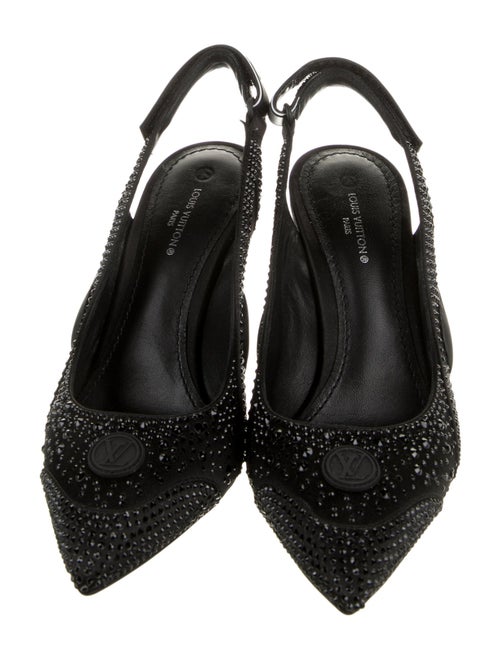 Louis Vuitton LV Monogram Crystal Slingback Pumps