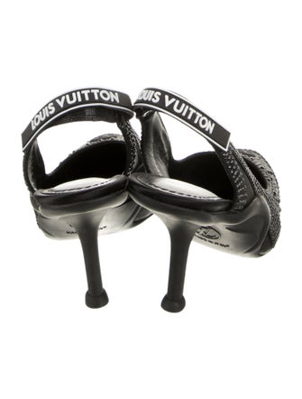 Louis Vuitton LV Monogram Crystal Slingback Pumps