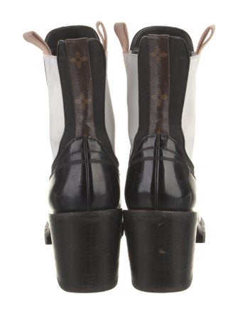 Louis Vuitton LV Monogram Patent Leather Chelsea Boots