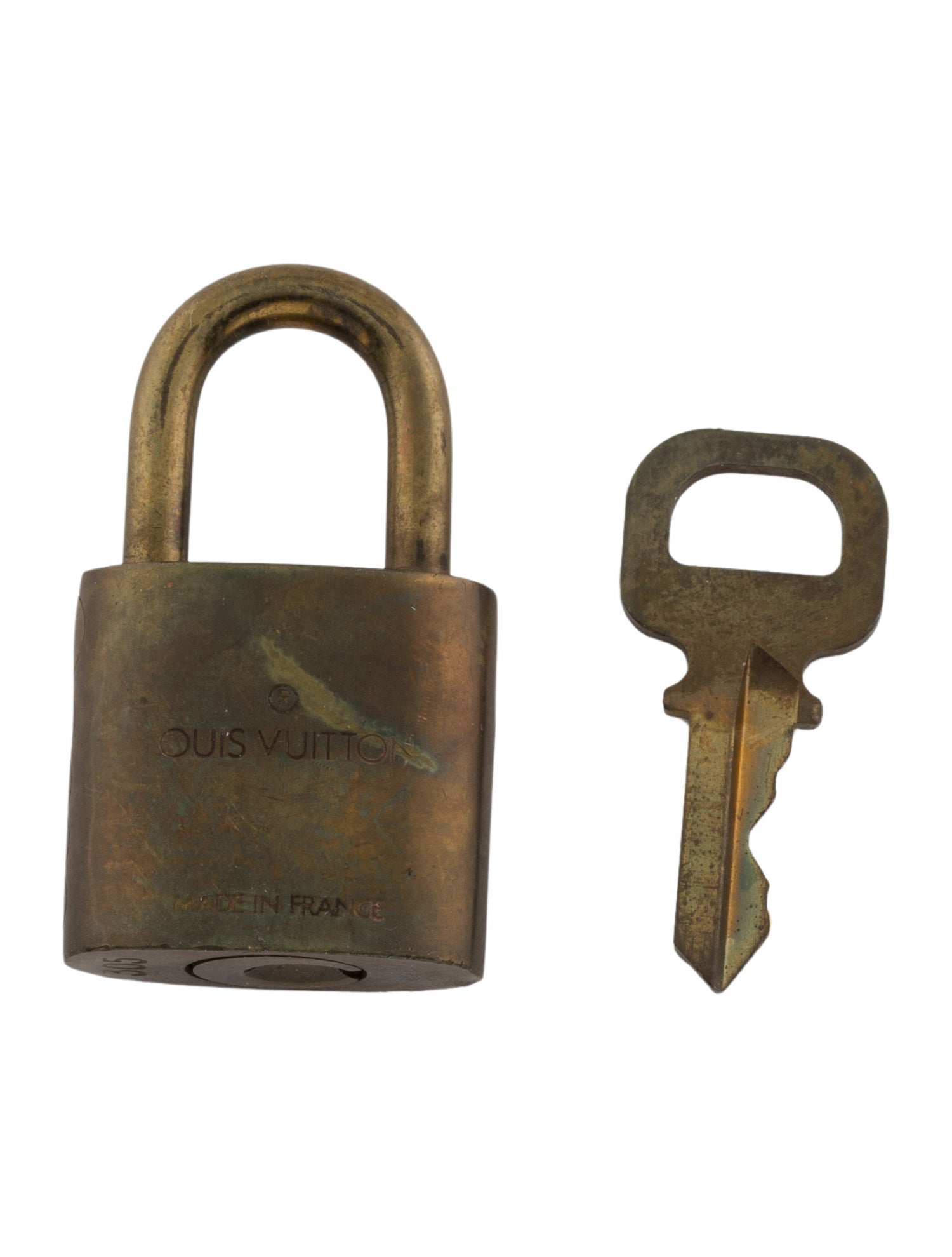 Louis Vuitton Brass Lock & Key Set
