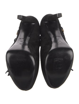 Louis Vuitton Suede Tassel Accents Boots