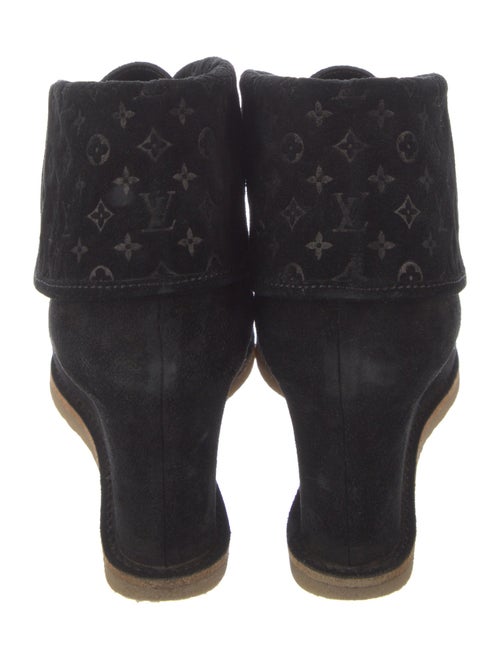Louis Vuitton LV Monogram Suede Lace-Up Boots