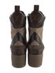 Louis Vuitton Monogram Pattern Suede Combat Boots