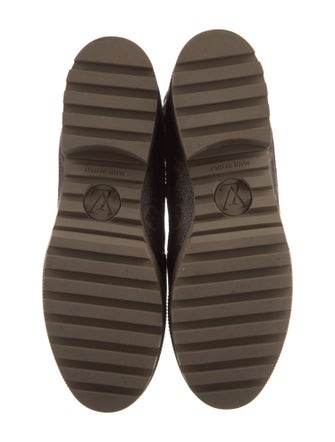 Louis Vuitton Monogram Pattern Suede Combat Boots
