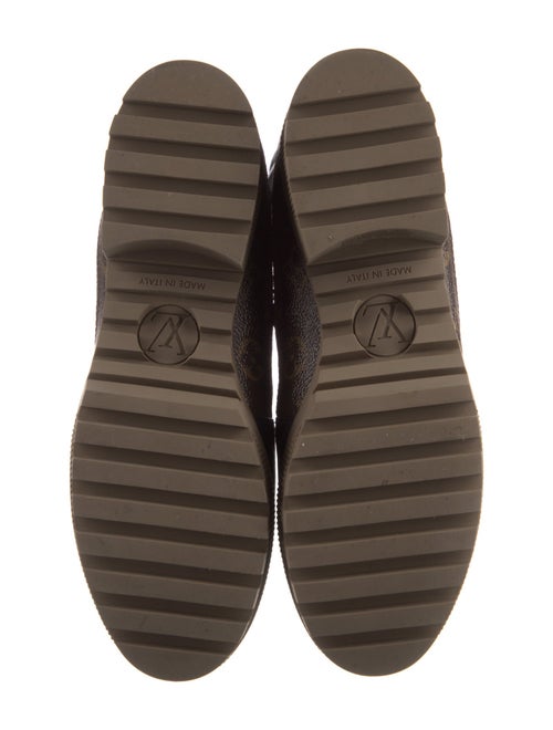 Louis Vuitton Monogram Pattern Suede Combat Boots