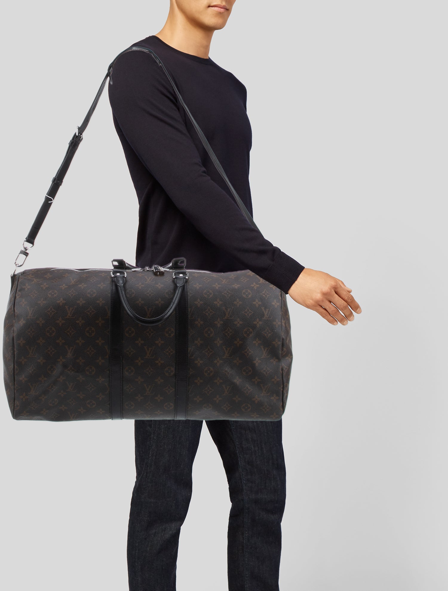 Louis Vuitton Monogram Macassar Keepall 55