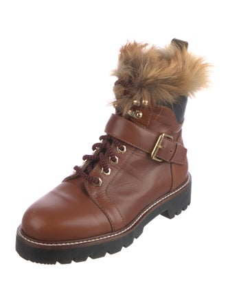 Louis Vuitton LV Monogram Leather Combat Boots