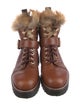 Louis Vuitton LV Monogram Leather Combat Boots