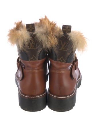 Louis Vuitton LV Monogram Leather Combat Boots