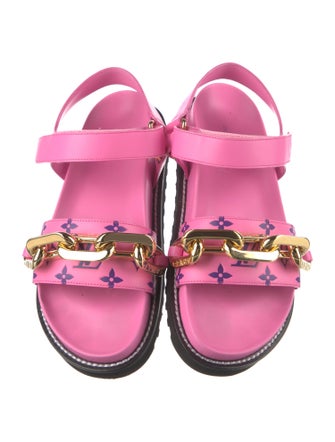 Louis Vuitton LV Monogram Leather Slingback Sandals