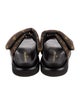 Louis Vuitton LV Monogram Leather Trim Embellishment Slides