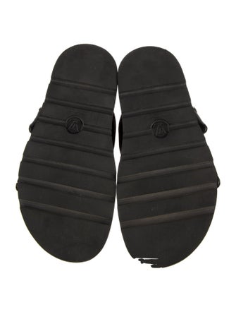 Louis Vuitton LV Monogram Leather Trim Embellishment Slides