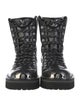 Louis Vuitton Monogram Pattern Patent Leather Combat Boots