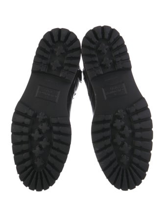 Louis Vuitton Monogram Pattern Patent Leather Combat Boots