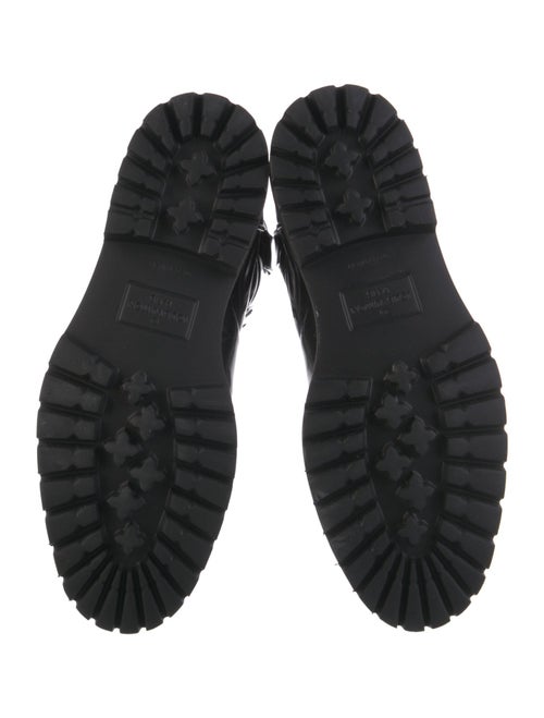 Louis Vuitton Monogram Pattern Patent Leather Combat Boots