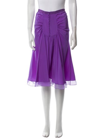 Louis Vuitton Silk Knee-Length Skirt