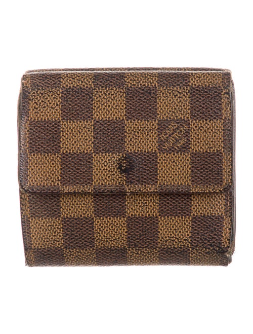 Louis Vuitton Damier Ebene Pattern Coated Canvas Elise Wallet
