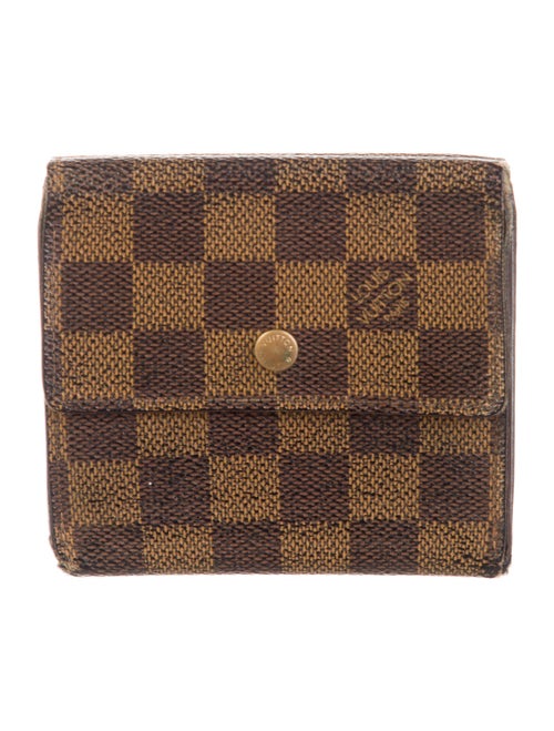Louis Vuitton Damier Ebene Pattern Coated Canvas Elise Wallet