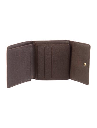 Louis Vuitton Damier Ebene Pattern Coated Canvas Elise Wallet