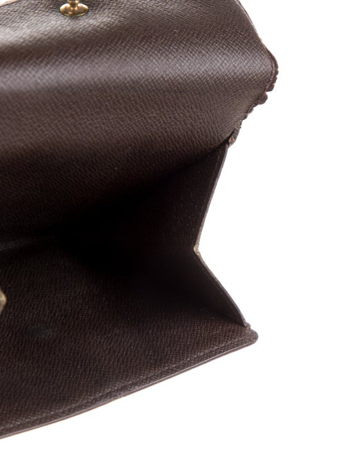 Louis Vuitton Damier Ebene Pattern Coated Canvas Elise Wallet