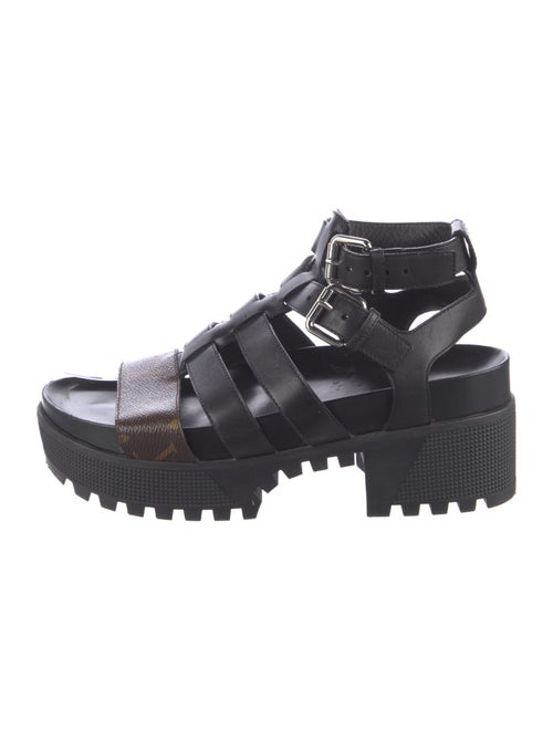 Louis Vuitton LV Monogram Leather Gladiator Sandals