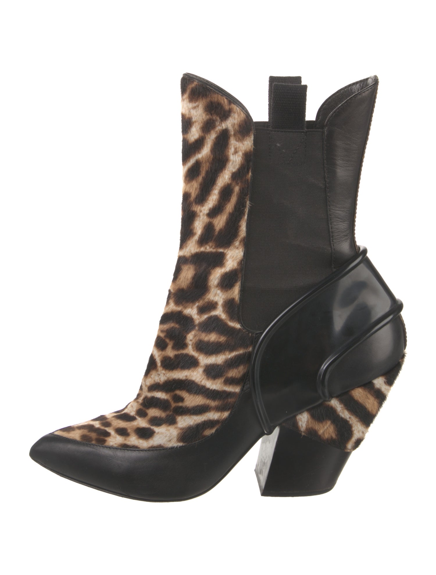 Louis Vuitton Ponyhair Animal Print Combat Boots