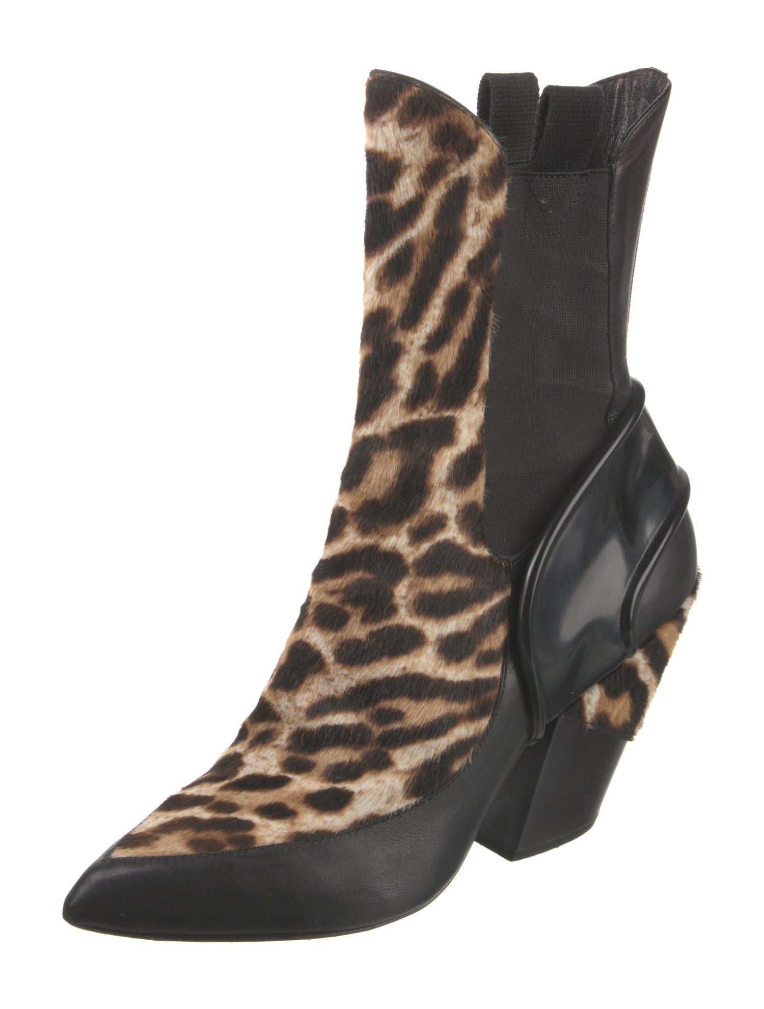 Louis Vuitton Ponyhair Animal Print Combat Boots
