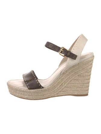 Louis Vuitton LV Monogram Studded Accents Espadrilles