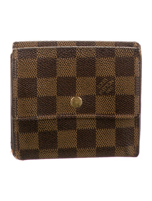 Louis Vuitton Damier Ebene Pattern Coated Canvas Elise Wallet