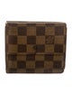 Louis Vuitton Damier Ebene Pattern Coated Canvas Elise Wallet