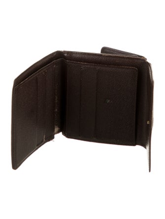 Louis Vuitton Damier Ebene Pattern Coated Canvas Elise Wallet