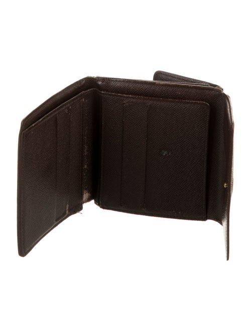 Louis Vuitton Damier Ebene Pattern Coated Canvas Elise Wallet