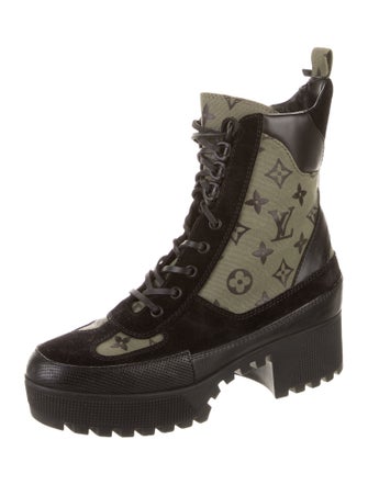 Louis Vuitton LV Monogram Canvas Combat Boots