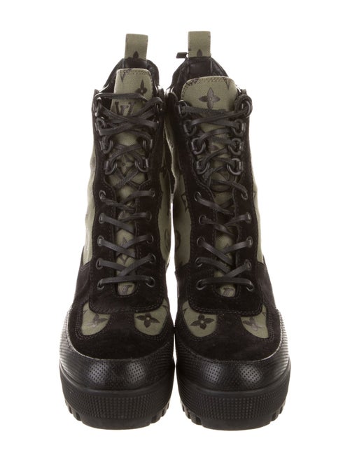 Louis Vuitton LV Monogram Canvas Combat Boots