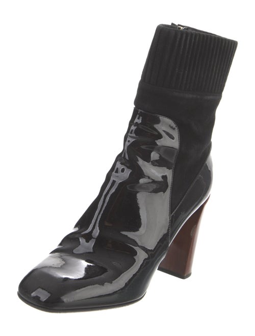 Louis Vuitton Patent Leather Colorblock Pattern Boots