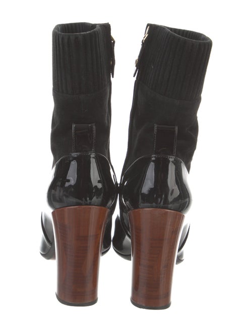 Louis Vuitton Patent Leather Colorblock Pattern Boots