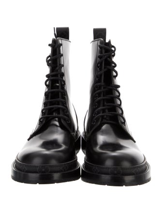 Louis Vuitton Monogram Eclipse Leather Combat Boots