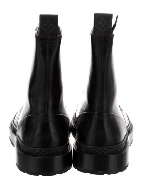 Louis Vuitton Monogram Eclipse Leather Combat Boots