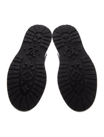 Louis Vuitton Monogram Eclipse Leather Combat Boots