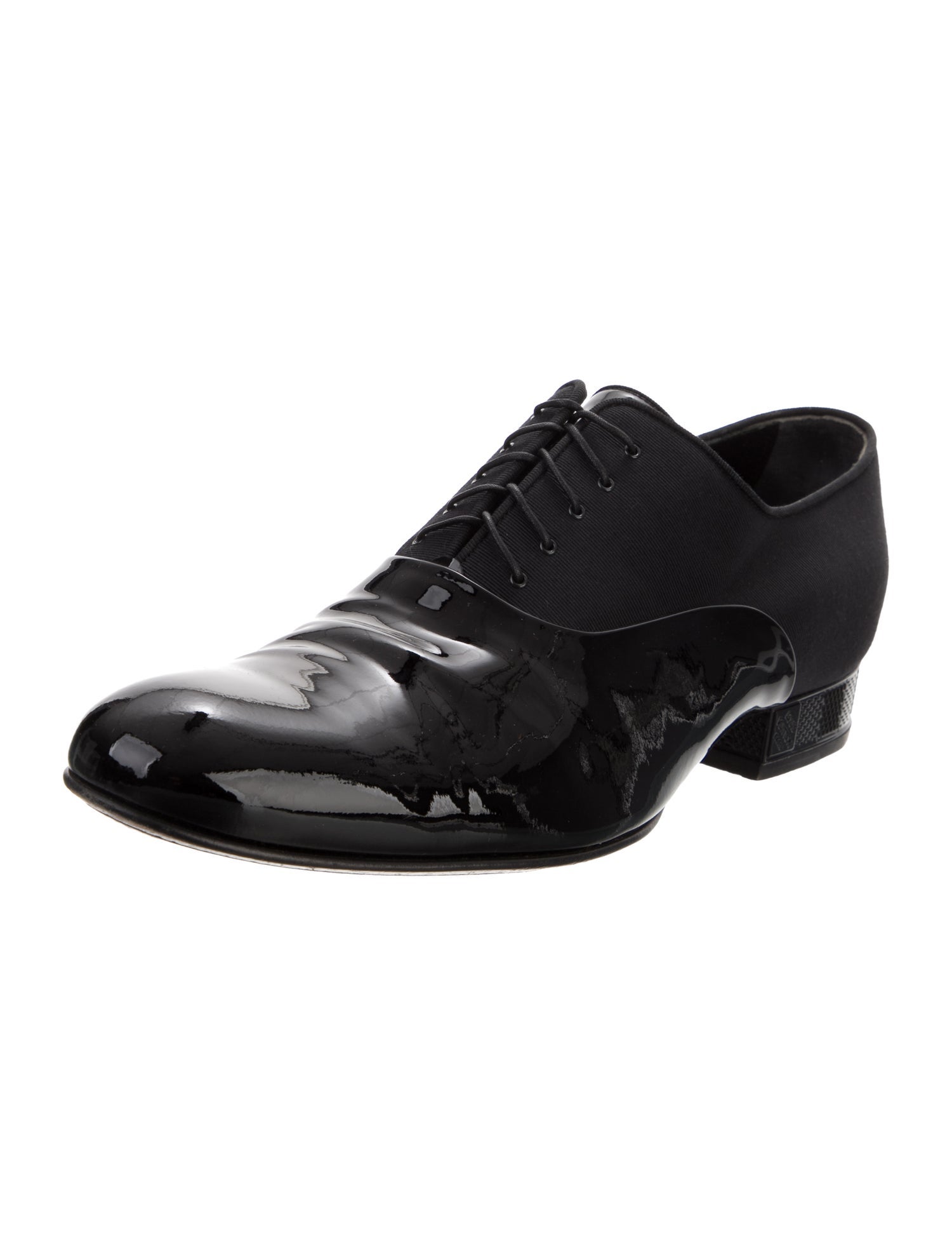 Louis Vuitton Patent Leather Grosgrain Trim Oxfords