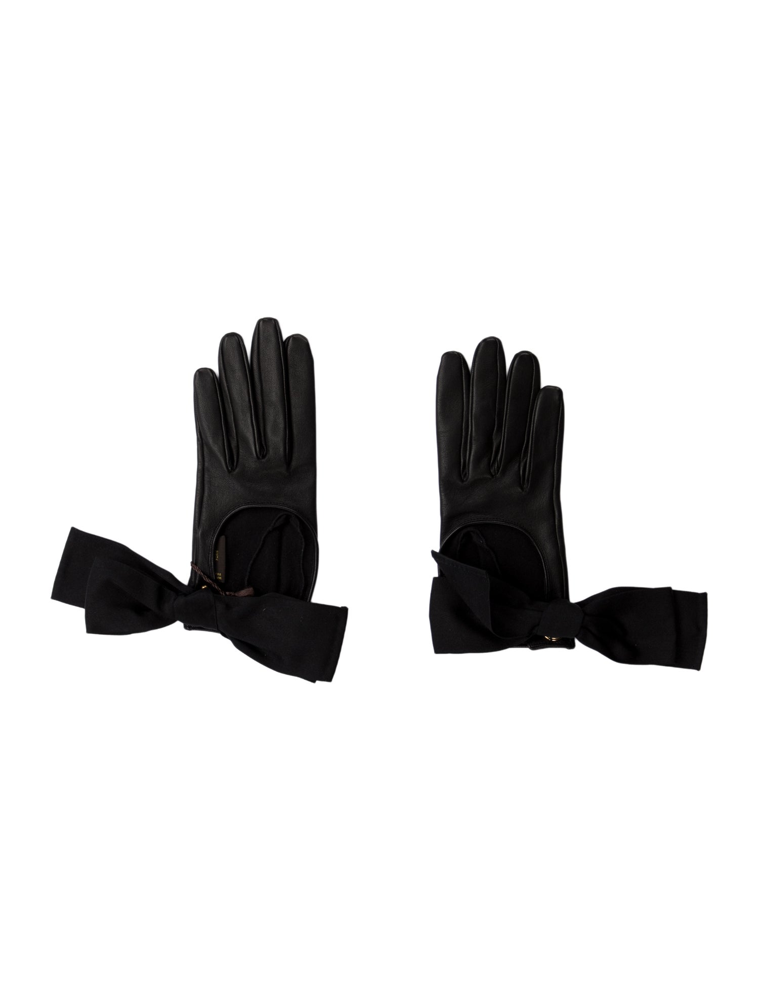 Louis Vuitton Leather Bow Gloves w/ Tags