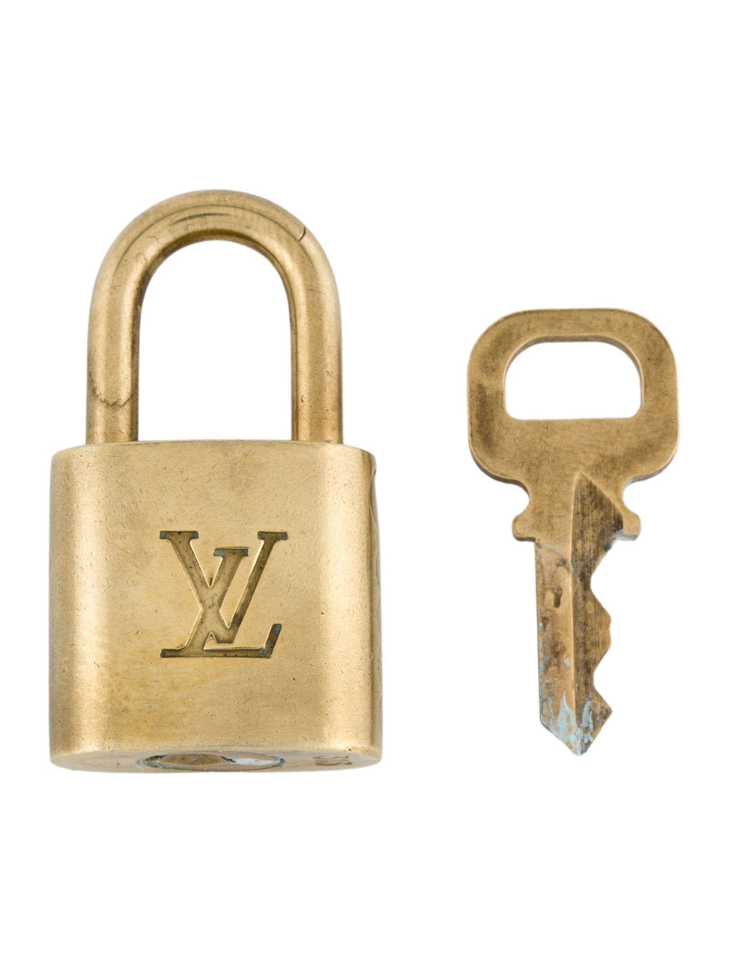 Louis Vuitton Brass Lock & Key Set