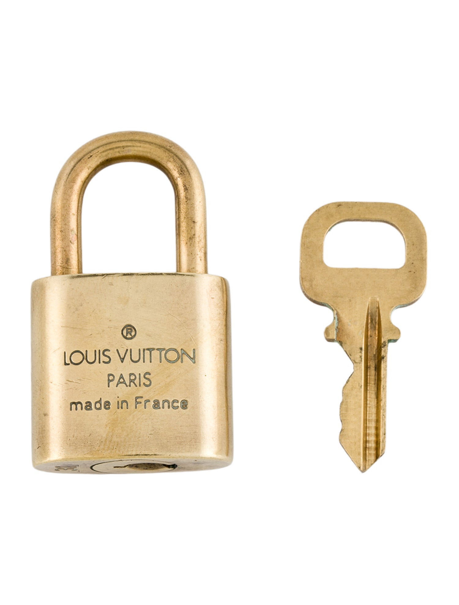 Louis Vuitton Brass Lock & Key Set