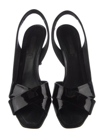 Louis Vuitton Patent Leather Slingback Sandals