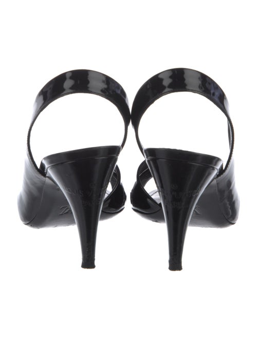 Louis Vuitton Patent Leather Slingback Sandals